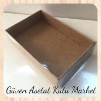6x9x2 Altı Kraft Karton Üstü Asetat Kutu