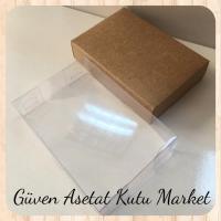 6x9x2 Altı Kraft Karton Üstü Asetat Kutu