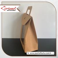 7.5x10.5x4.5 Kraft Pencereli Çerez Kutusu