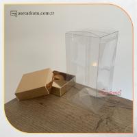 7x7x14 Gold Metalize Çift Taraflı Karton ve Asetat Kutu