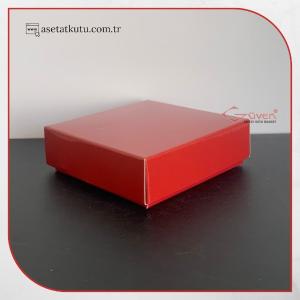 7x7x2.2 Bordo Komple Karton Kutu