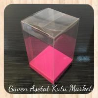 7x7x8 Altı Fuşya İç Yükseltici Karton Üstü Otomatik Kutu