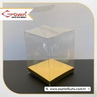 8x8x10 Gold İç Yükselticili Otomatik Asetat Kutu