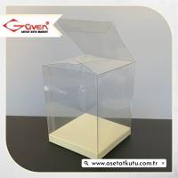 8x8x10 Krem İç Yükselticili Otomatik Asetat Kutu