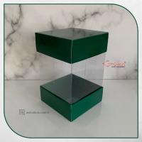 8x8x12 Asetat, Çift Taraflı Yeşil Karton Kutu