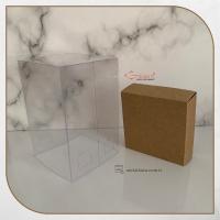 8x8x12 Asetat, Tek Taraflı Kraft Karton Kutu