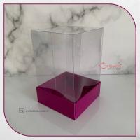 8x8x12 Asetat, Tek Taraflı Mor Karton Kutu