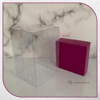 8x8x12 Asetat, Tek Taraflı Mor Karton Kutu