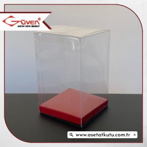 8x8x12 Bordo İç Yükselticili Otomatik Asetat Kutu
