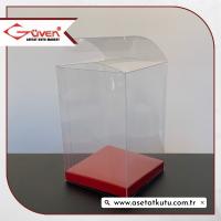 8x8x12 Bordo İç Yükselticili Otomatik Asetat Kutu