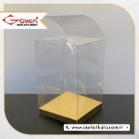 8x8x12 Gold İç Yükselticili Otomatik Asetat Kutu