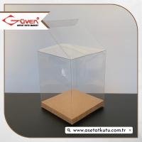 8x8x10 Kraft İç Yükselticili Otomatik Asetat Kutu