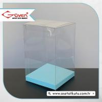 8x8x12 Mavi İç Yükselticili Otomatik Asetat Kutu