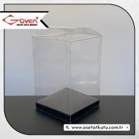 8x8x12 Siyah İç Yükselticili Otomatik Asetat Kutu