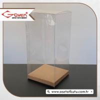 8x8x16 Kraft İç Yükselticili Otomatik Asetat Kutu