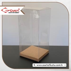 8x8x16 Kraft İç Yükselticili Otomatik Asetat Kutu