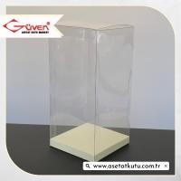 8x8x16 Krem İç Yükselticili Otomatik Asetat Kutu