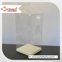 8x8x16 Krem İç Yükselticili Otomatik Asetat Kutu