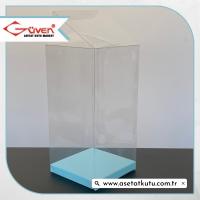 8x8x16 Mavi İç Yükselticili Otomatik Asetat Kutu