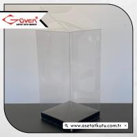 8x8x16 Siyah İç Yükselticili Otomatik Asetat Kutu