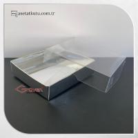 8x8x2 Altı Gümüş Metalize Üstü Asetat Kutu