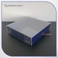 8x8x2 Altı Lacivert Karton Üstü Asetat Kutu