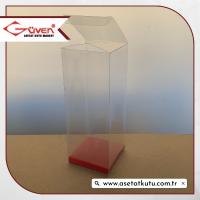 8x8x20 Bordo İç Yükselticili Otomatik Asetat Kutu