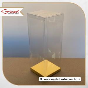 8x8x20 Gold İç Yükselticili Otomatik Asetat Kutu