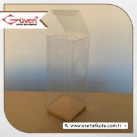 8x8x20 Kraft İç Yükselticili Otomatik Asetat Kutu