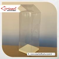 8x8x20 Krem İç Yükselticili Otomatik Asetat Kutu