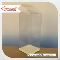 8x8x20 Krem İç Yükselticili Otomatik Asetat Kutu
