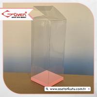 8x8x20 Pembe İç Yükselticili Otomatik Asetat Kutu