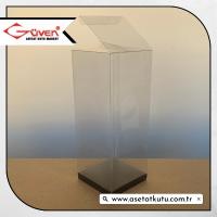 8x8x20 Siyah İç Yükselticili Otomatik Asetat Kutu