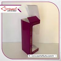 8x8x21 Mor Üzeri Gold Saray Desenli, Pencereli Karton Kutu