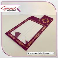 8x8x21 Mor Üzeri Gold Saray Desenli, Pencereli Karton Kutu