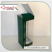 8x8x21 Yeşil Üzeri Gold Saray Desenli, Pencereli Karton Kutu