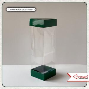 8x8x25 Asetat, Çift Taraflı Yeşil Kutu
