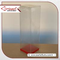 8x8x25 Bordo İç Yükselticili Otomatik Asetat Kutu