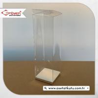 8x8x25 Gümüş İç Yükselticili Otomatik Asetat Kutu
