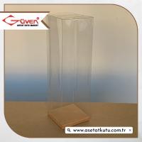 8x8x25 Kraft İç Yükselticili Otomatik Asetat Kutu