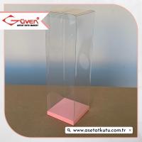 8x8x25 Pembe İç Yükselticili Otomatik Asetat Kutu