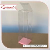 8x8x25 Pembe İç Yükselticili Otomatik Asetat Kutu