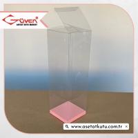 8x8x25 Pembe İç Yükselticili Otomatik Asetat Kutu