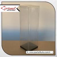 8x8x25 Siyah İç Yükselticili Otomatik Asetat Kutu