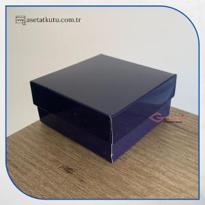 8x8x3.5 Lacivert Komple Karton Kutu