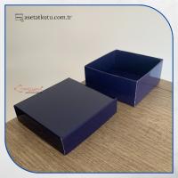 8x8x3.5 Lacivert Komple Karton Kutu