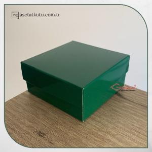 8x8x3.5 Yeşil Komple Karton Kutu