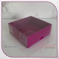 8x8x3 Altı Mor Karton Üstü Asetat Kutu
