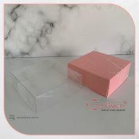 8x8x3 Altı Pembe Mermer Desenli Karton Üstü Asetat Kutu