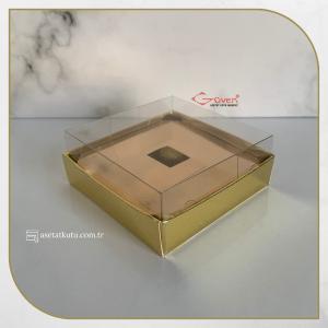 8x8x3 Gold Metalize İçten Kapanan Zikirmatik Kutusu